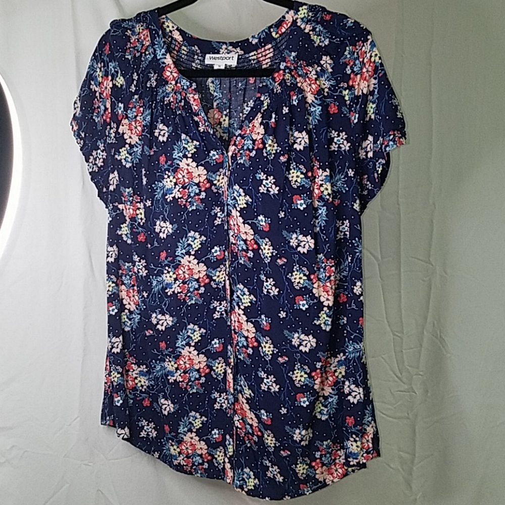 Westport Tunic button down blouse, comfy!